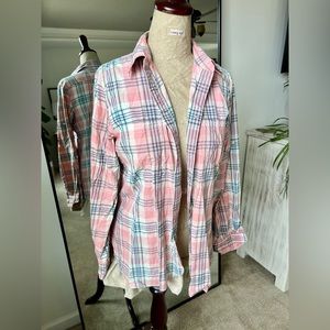 Pink and Blue Plaid Ralph Lauren button down long sleeve shirt